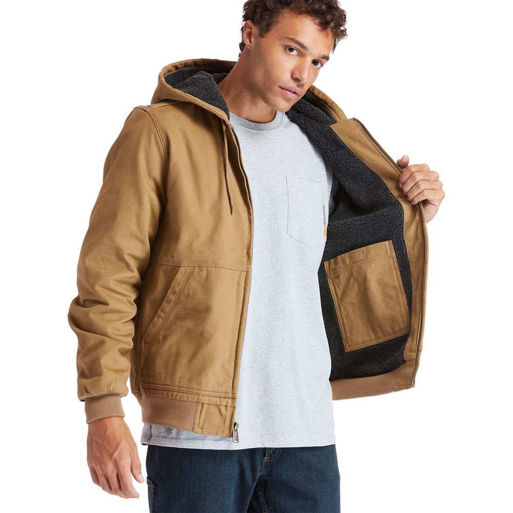 Jaqueta Masculino - Timberland Pro® Gritman Lined, Hooded Lona - CIMAO5816 - Marrom